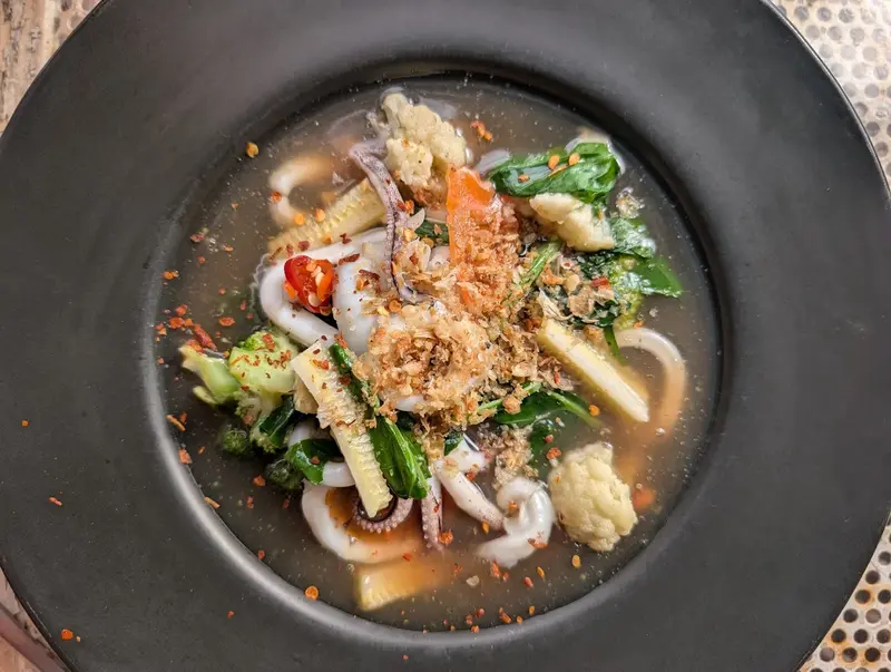 Fresh seafood dish from the Mellow Submarine kitchen